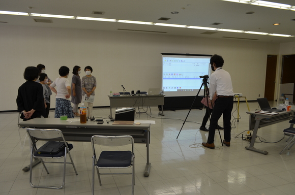 録音体験講座の収録をしています。